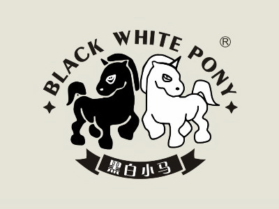 25109001黑白小马 BLACK WHITE PONY